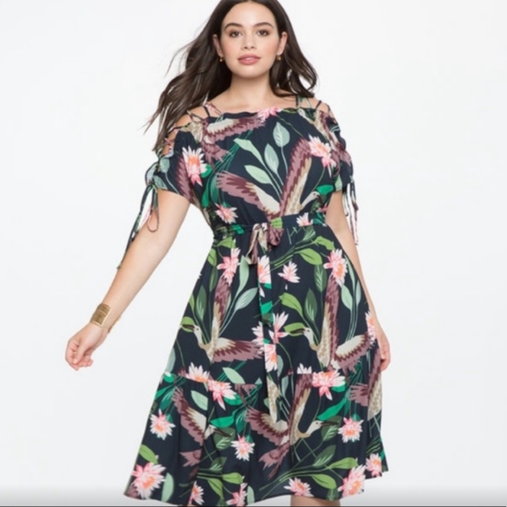 Elouqii tropical Garden dress